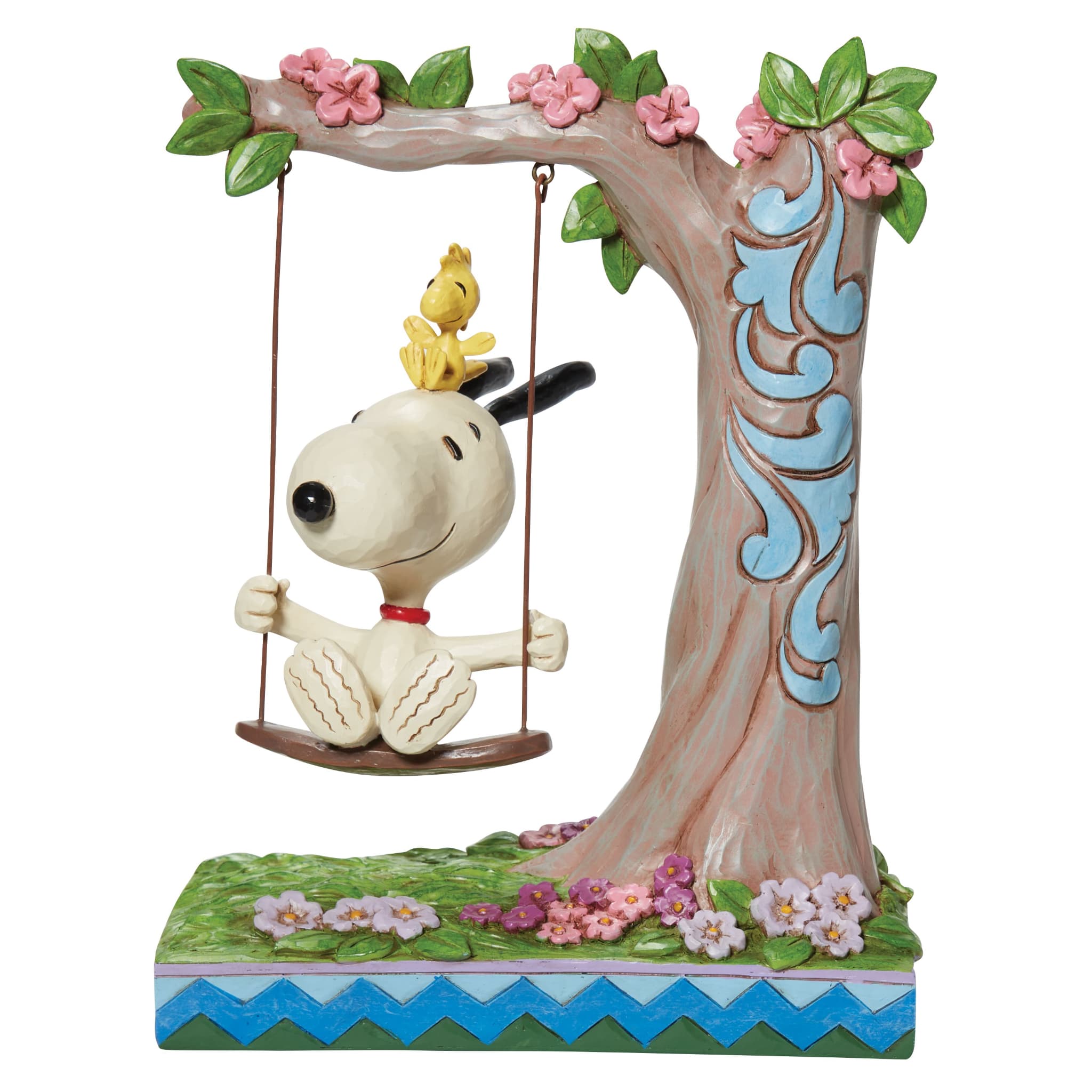 Snoopy and Woodstock on Swing