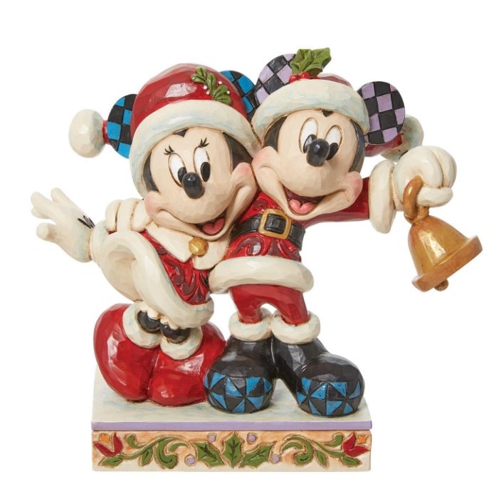 Mickey and Minnie Santas