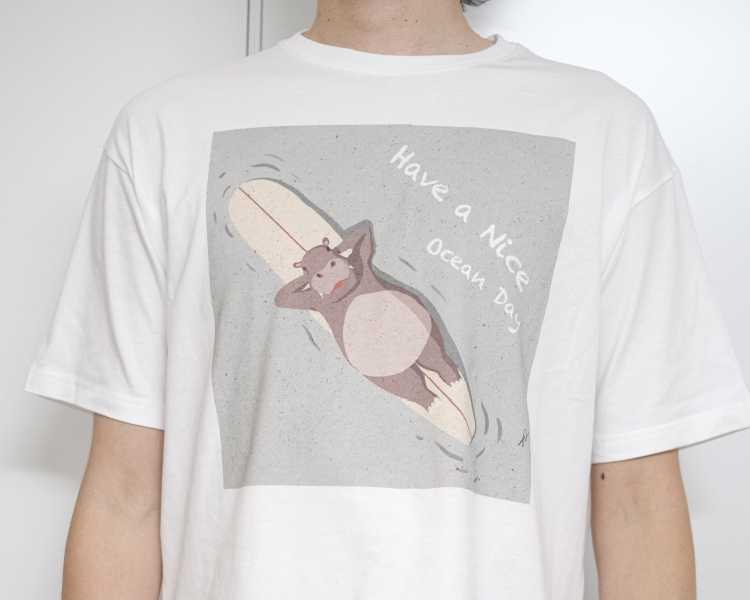 Art-shirt / Surfing Hippo / Fabian