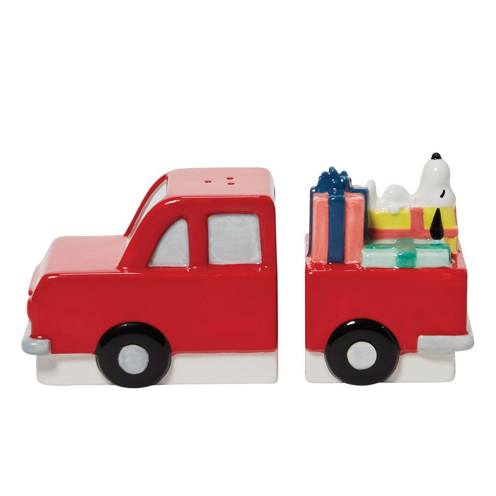 Snoopy Red Truck Salt and Pepper