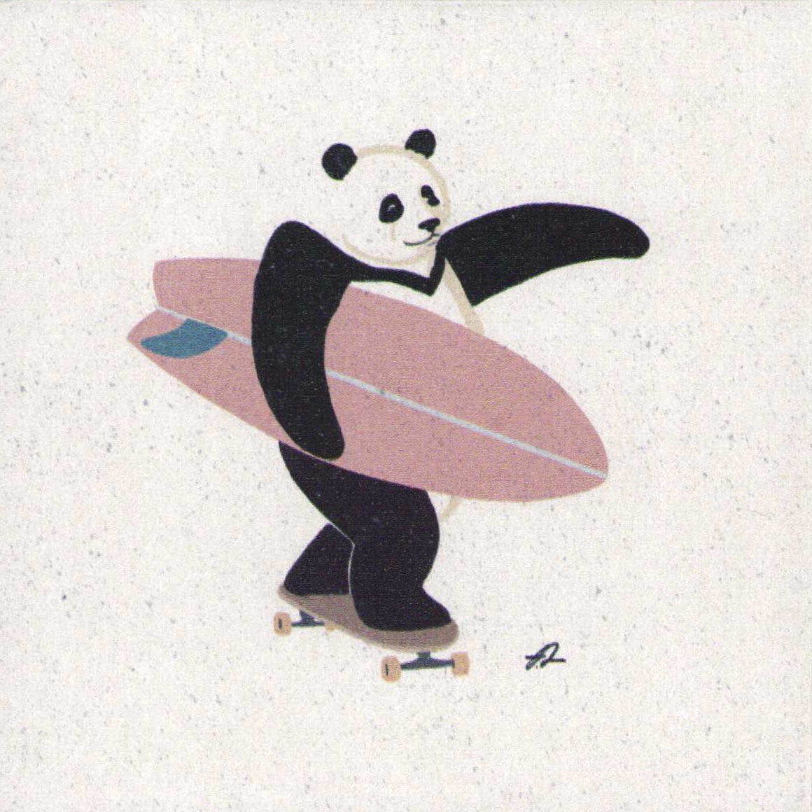 Surfing Panda Pink / 正 / open / S