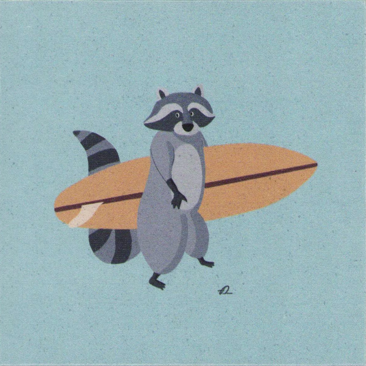 Surfing Racoon / 正 / open / S